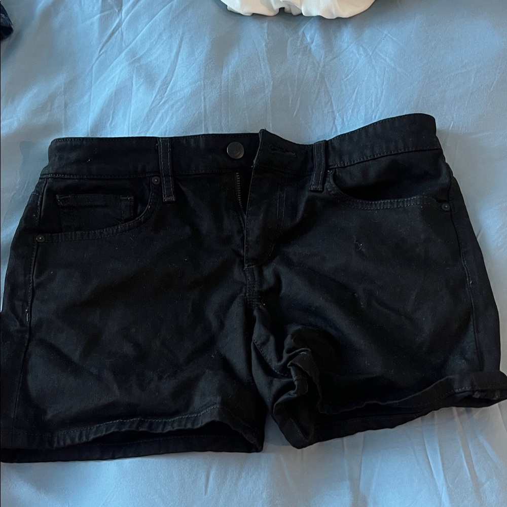 Women's Black Denim Shorts
